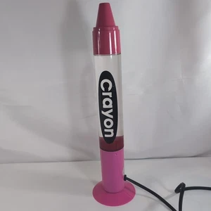 Crayola Lava Lamp Pink Crayon Y2K RARE Vintage Motion Lamp 17" 90s Rocket 2003 - Picture 1 of 19