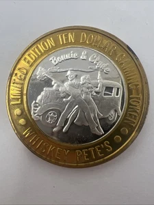 Whiskey Pete's .999 Silber - Bonnie & Clyde - Casino Medaille #1646 - Bild 1 von 6