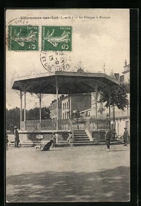 CPA Villeneuve-sur-Lot, Le Kiosque à Musique 1913 - Picture 1 of 2