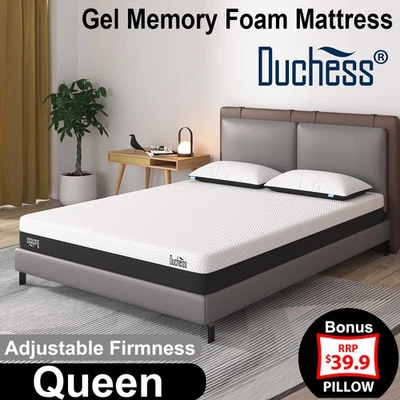 Duchess Mattress Queen Size Bed COOL-GEL Memory Foam NO Spring w/ Cover - image 1 of 4
