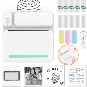 Mini Drucker Bluetooth Handy Fotodrucker für Mobiler Sticker Thermodrucker - Bild 1 von 12