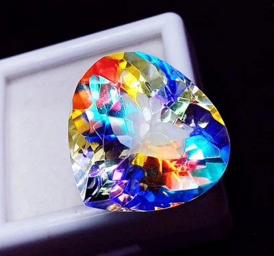 41.00 Ct Mystic Quartz Pear Shape Certified Loose Gemstone With Free Gift - Image 1 of 4