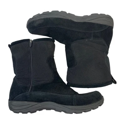 L.L. Botas Bean masculinas tamanho 14 Primaloft isoladas camurça preta lã zíper lateral - Imagem 1 de 4