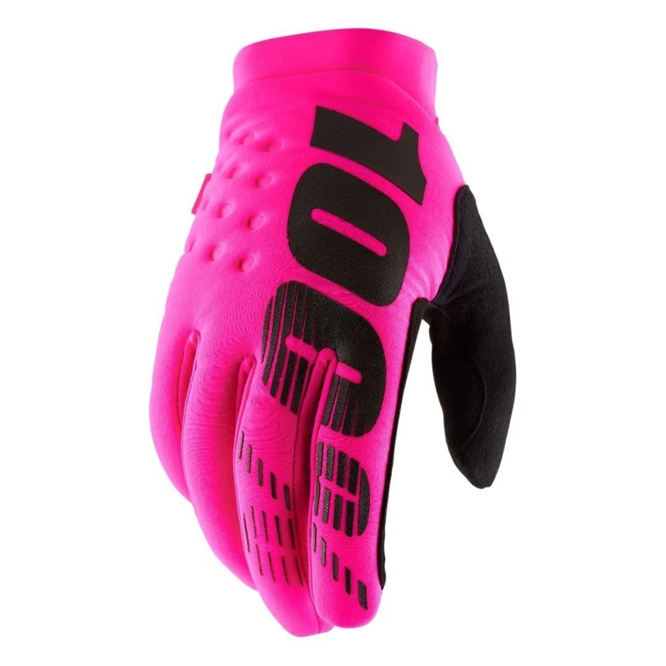 100 Percent Ridecamp Mtb Bike Gloves Neon Pink Medium Reflective Touchscreen Mx