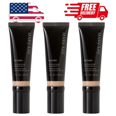 Mary Kay CC Crema Protector Solar Amplio Espectro FPS 15 - Medio a Profundo - 1 fl oz 3 piezas Foto 1 de 4