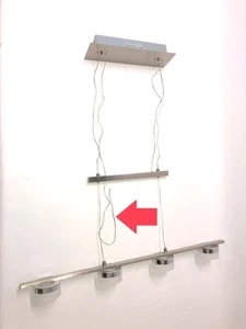 WOFI - Lampada a sospensione a LED Logan 4 luci lampada a sospensione moderna - Foto 1 di 6