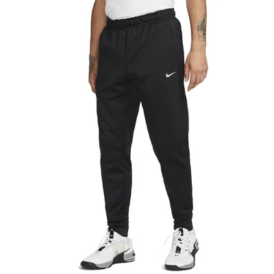 Nike Therma Men's Therma-FIT Tapered Fitness Pants (Black/Black/White, - Image 1 of 4