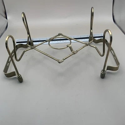 MCM Chrome Expandable Casserole Dish Carrier/Trivet Up to 15" VTG Made In Italy - Image 1 of 4