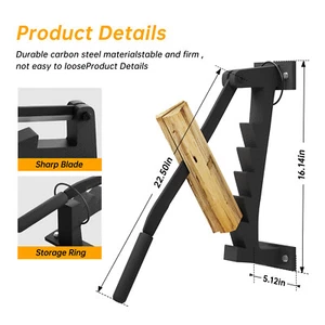Separador de leña de acero de montaje en pared, herramienta de corte de galletas de madera para el hogar - Imagen 1 de 10