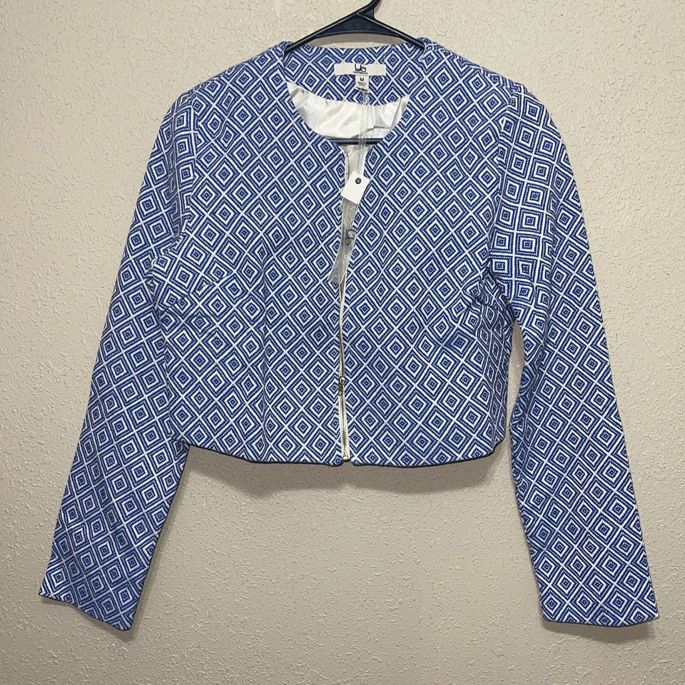Ya Los Angeles ZIP UP BLAZER TOP SZ M NEW - Image 1 of 4