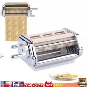 Stainless Pasta Maker Roller Cutter Manual Ravioli Maker Stand Mixer Attachment - Picture 1 of 11