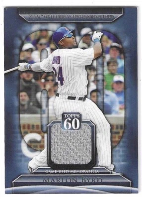 2011 TOPPS  SERIES 2 MARLON BYRD TOPPS 60 GAME-WORN JERSEY #T60R-MB CHICAGO CUBS - Image 1 of 2