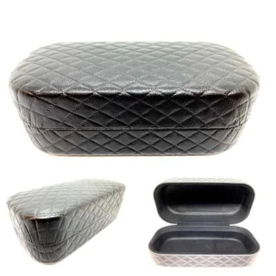 Gafas de sol de cuero negras estuche rígido soporte cubierta para marcos grandes Foto 1 de 4