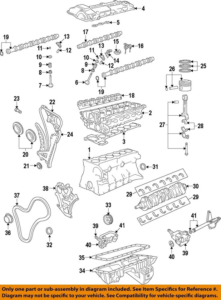 Piezas de motor BMW OEM 06-16 128i - Junta de cárter de aceite 11137548031 Foto 1 de 1