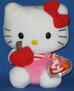 GORRO DE MANZANA ROJO TY HELLO KITTY BEBÉ - COMO NUEVO - PUNTO A MANO - VER FOTOS - Imagen 1 de 2
