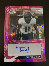 2022 Leaf Pro Set Black & White Pink Crystals Troy Franklin Auto /15 Oregon Duck