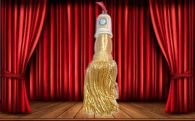 Adorno de corbata borla lingotes de oro de colección brazo dedal y martillo hecho a mano pintado Foto 1 de 4