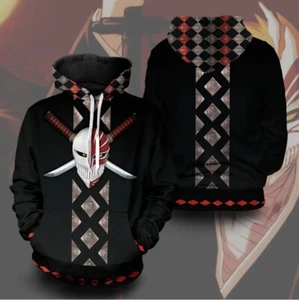 Bleach Kurosaki Ichigo Anime Kapuzen Sweatshirt Hoodie Hooded Sweater Pulli Coat - Picture 1 of 4