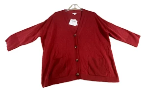 J Jill  Cardigan Women Large Button Front  sweater NEW Classic Minimalsit - Picture 1 of 20