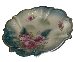 Sorau antica porcellana tedesca PS fine Cina oro rosa accenti rialzati senza patatine - Foto 1 di 9