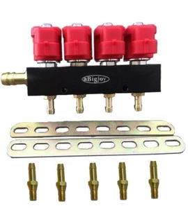 LPG CNG Gas 3/4Cylinder Injection Rail Injectors for Sequential Injection System - Picture 1 of 13