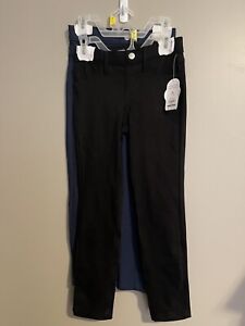 Girl's Wonder Nation School Uniform Jegging 2-Pk Black/Blue Size 7/8