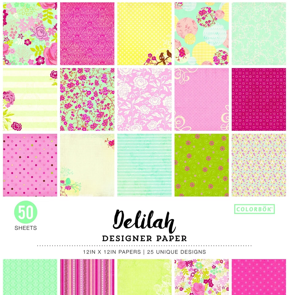 Colorbok 68230c DESIGNER Paper Pad Delilah 12" X 12