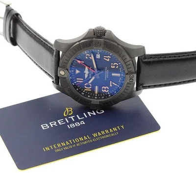 BREITLING AVENGER GMT 45 V32395 Titanium Black Dial Automatic Date #C356 - image 1 of 4