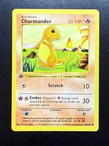 1st Edition Shadowless Charmander 46/102 Base Set Rare Vintage Pokemon Card - NM - Picture 1 of 16