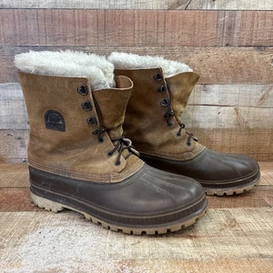 Botas Sorel Para Hombres 11 Kaufman Vástago de Acero Bronceado Nieve Con cordones Cómodas Informales Media Pantorrilla - Imagen 1 de 11