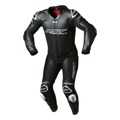 RST V4.1 Evo Kangaroo Airbag Mens Leather Suit - Black / Black