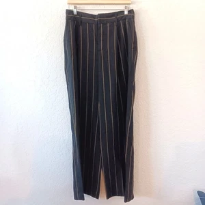Vince Striped Wide Straight Leg Dress Pant Size 6 - Picture 1 of 5