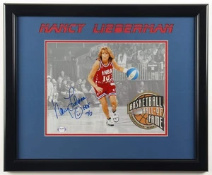Nancy Lieberman Signed (PSA) Custom Framed Photo Display Inscribed "HOF 96" - Bild 1 von 2