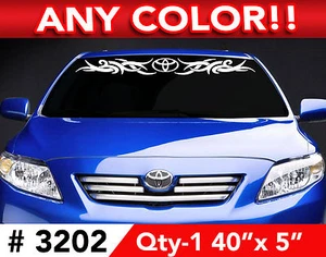 TOYOTA CAMRY COROLLA TRIBAL WINDSHIELD DECAL STICKER 40"wx 5" Any 1 Color - Picture 1 of 4