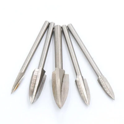5x Electric Wood Carving Knife Set HSS Router Bit Milling Cutter for Dremel Tool - Image 1 of 4