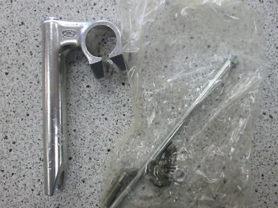 Vintage ACS road / cruiser 1 inch stem aluminum silver 25.4 clamp made in USA - Image 1 of 4