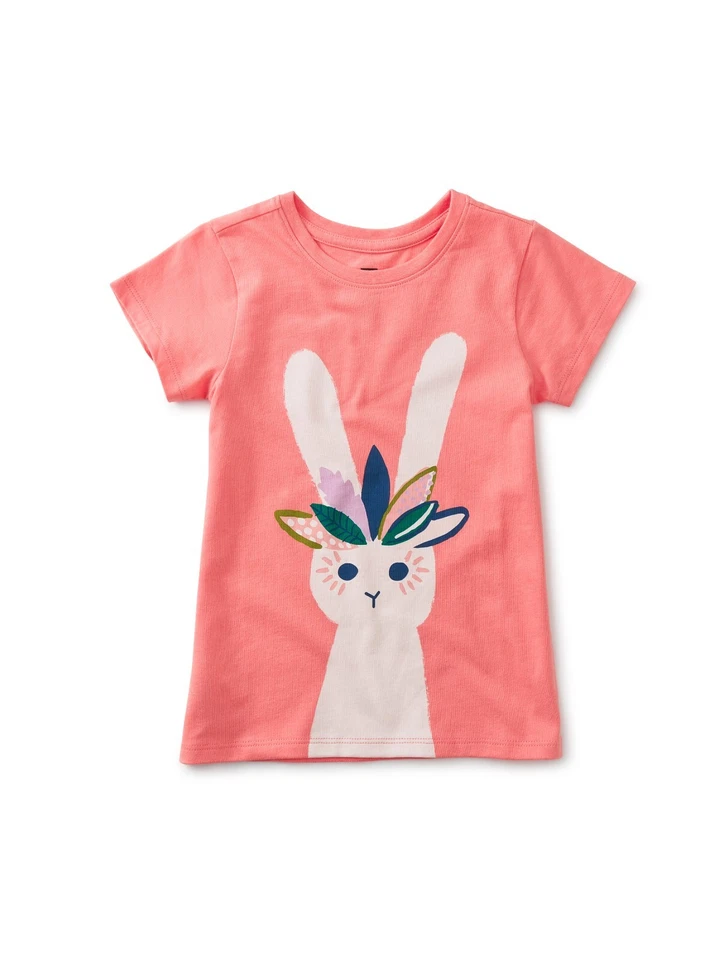 tea Carnival Bunny Graphic Tee Size 12 Sunset Pink Style 22S12119 - Изображение 1 из 1