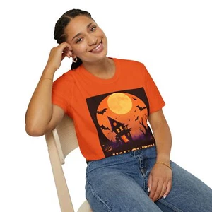 Camiseta Casa Embrujada de Halloween, Camiseta Espeluznante, Ropa de Otoño, Camisa de Truco o Trato, - Imagen 1 de 27