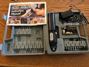 Roto Matic High Speed 60 Piece Rotary Tool Set W/ Instructions Free Shipping - Picture 1 of 5