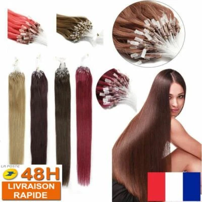 50, 100, 150 NATURAL REMY EASY LOOP COLD LAY HAIR EXTENSIONS 53CM AAA - Image 1 of 3
