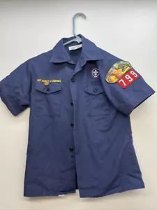 Boy Scouts of America Uniform Youth Shirt Medium Cub, With Patches🔥 - Picture 1 of 6