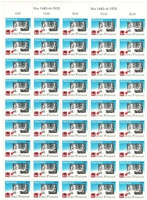 Finlandia Hojas Completas (3) Aleksis Kivi Siete Hermanos Cruz Roja MNH 1970 Foto 1 de 3