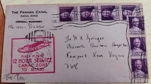 Canal Zone 12 hour flight to Miami, July 19, 1937, CZ 117 (7) AAMC 98a - Picture 1 of 2