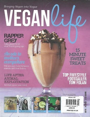 Vegan Life Magazine 15 Minute Sweet Treats Rapper Grey Tom Folan Animals 2017 Foto 1 de 4