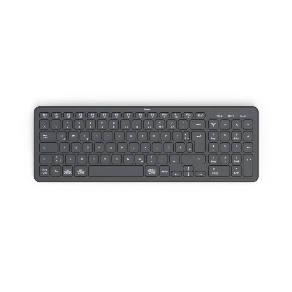 Multi-Device-Tastatur "WK-300", kabellos, Funk/Bluetooth®, Schw., QWERTZ DE (001 - Bild 1 von 1