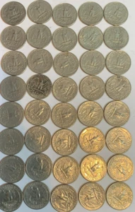 Full Roll (40) 1983 Washington Quarters P & D Mixed Mints Circulated $10 FV - Picture 1 of 12