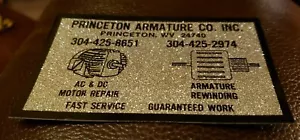 Princeton Armature Company Mid-80's Hard Hat Coal Mining Sticker Very Nice! - Picture 1 of 1