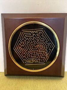 Mid Century Black & Brass Cube Flat Maze