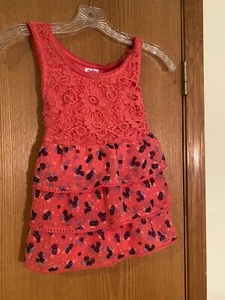 Top Justice Girl’s Volantes Floral Coral Encaje Sin Mangas Talla 14 - Imagen 1 de 5