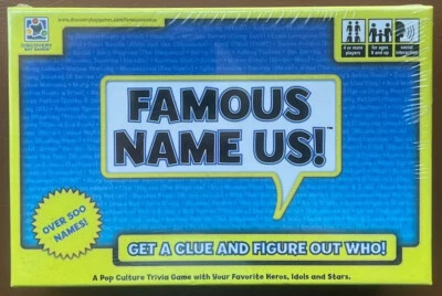 Famous Name Us Game ~ "Get A Clue & Figure Out Who!" ~ Brand New ~ Sealed - Image 1 of 4